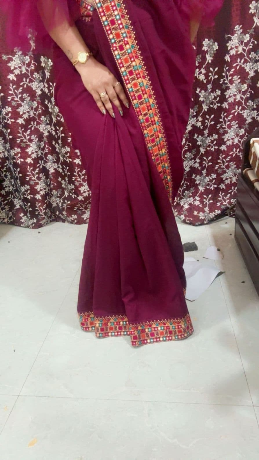 Bridal saree draping Mumbai